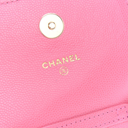 Chanel Caviar Quilted Crystal CC Airpods Pro and Phone Case With Chain Pink 5 of 9