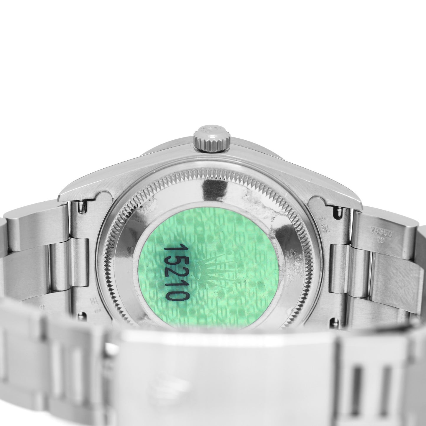 Stainless Steel 34mm Oyster Perpetual Date Watch Silver 15210