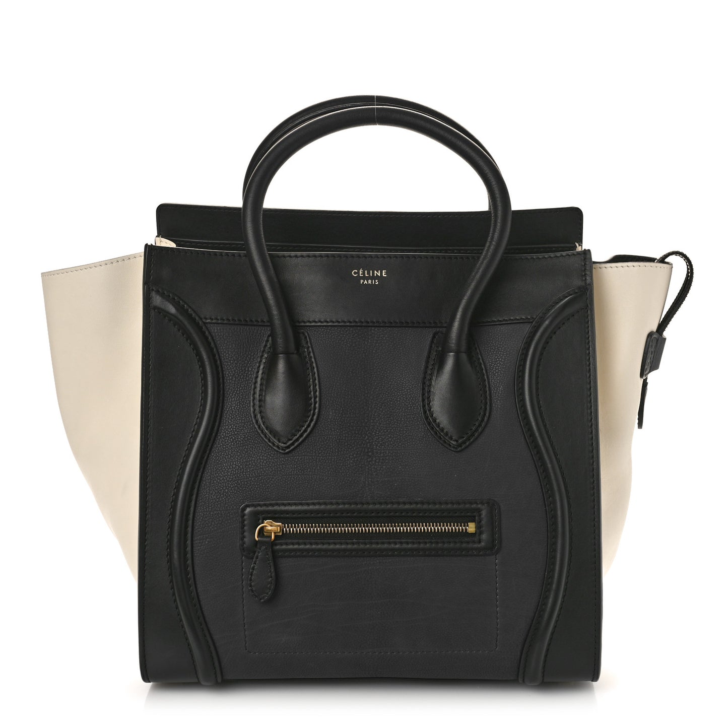 Velluto Calfskin Mini Tri-Color Luggage Navy