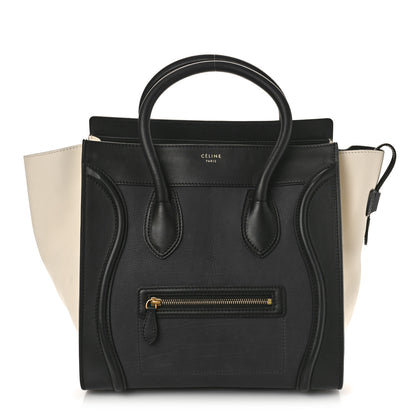 Celine Velluto Calfskin Mini Tri-Color Luggage Navy 1 of 8