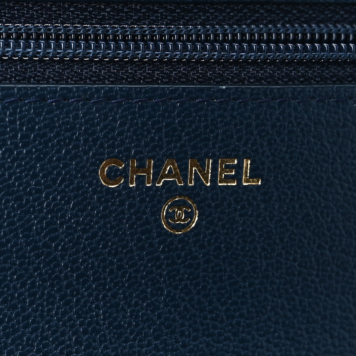 Chanel Patent Goatskin Quilted CC Eyelet Wallet On Chain WOC Blue 6 of 12