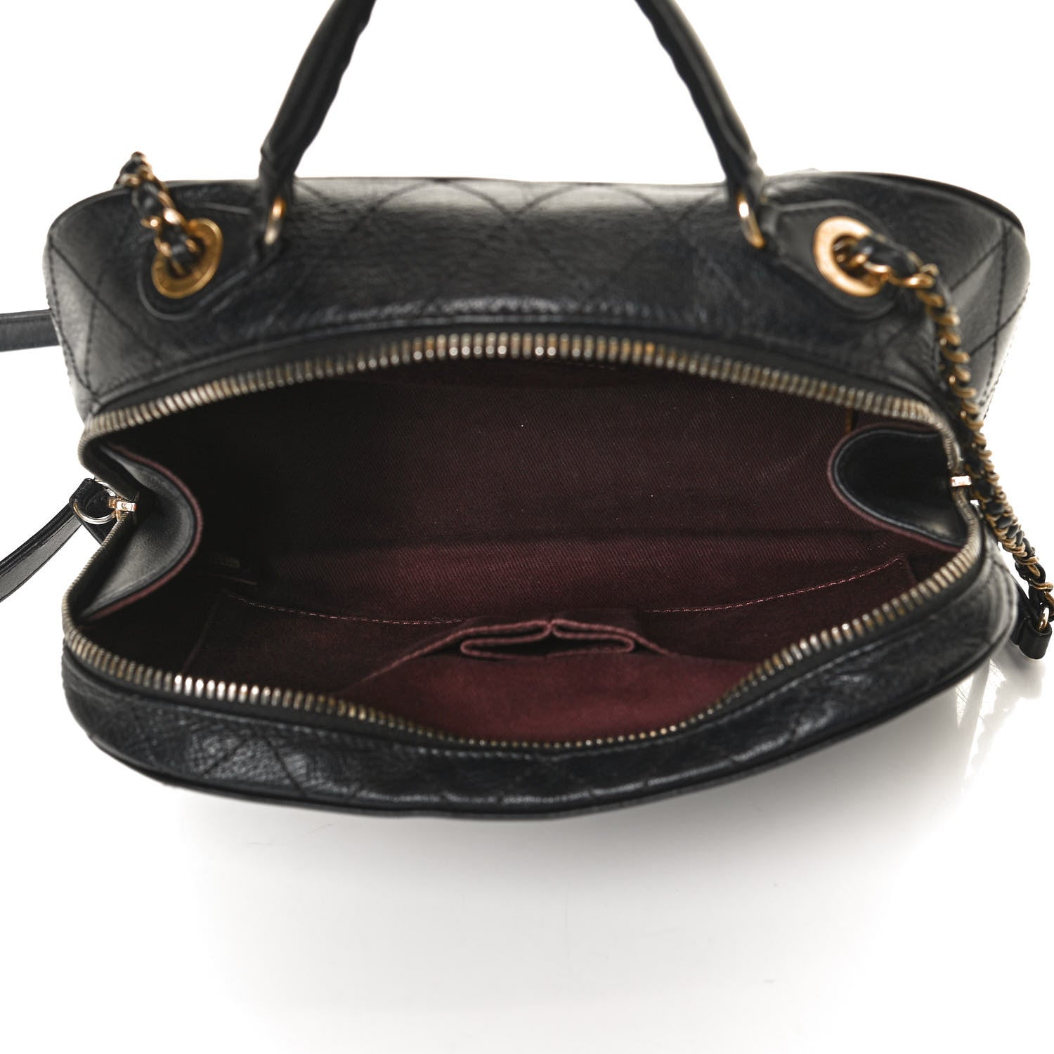 Chanel Shiny Calfskin Goatskin Quilted Coco Curve Vanity Black 5 of 10