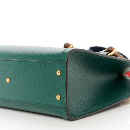 Gucci Textured Dollar Calfskin Small Diana Tote Bag Green 10 of 11