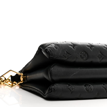 Louis Vuitton Lambskin Embossed Monogram Coussin PM Black 10 of 13