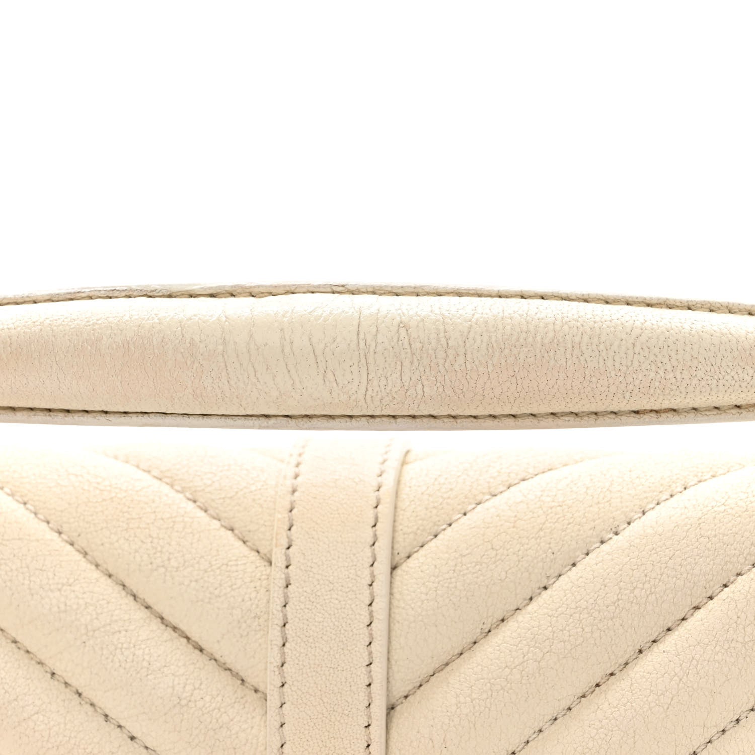 Saint Laurent Sheepskin Matelasse Chevron Monogram Medium College Bag Dove White 11 of 20
