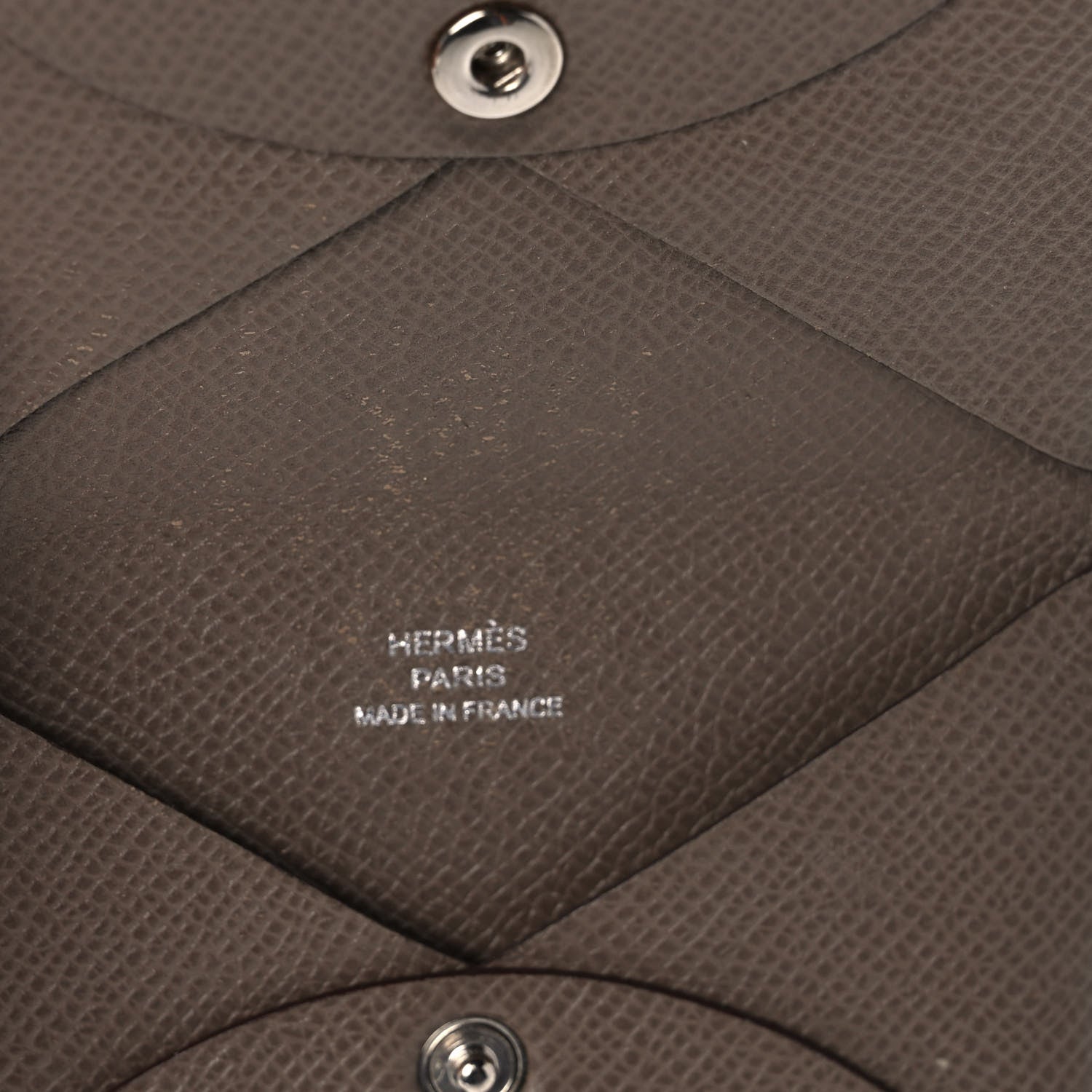 Hermes Epsom Calvi Card Case Etoupe 8 of 10