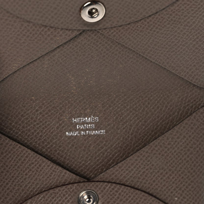 Hermes Epsom Calvi Card Case Etoupe 8 of 10