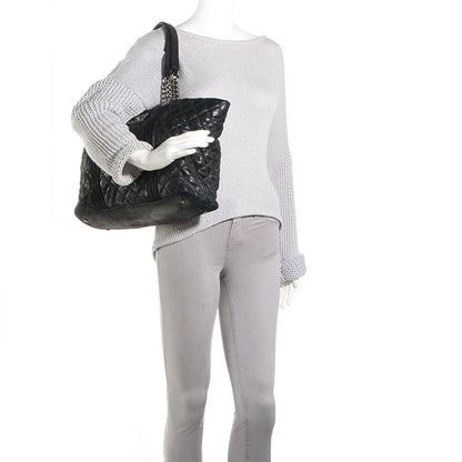 Chanel Goatskin Large Gentle Boy Shopping Tote Black 2 of 8