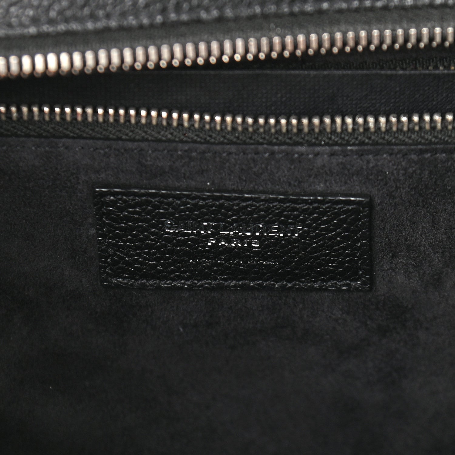 Saint Laurent Grained Calfskin Small Cabas Rive Gauche Black 6 of 9