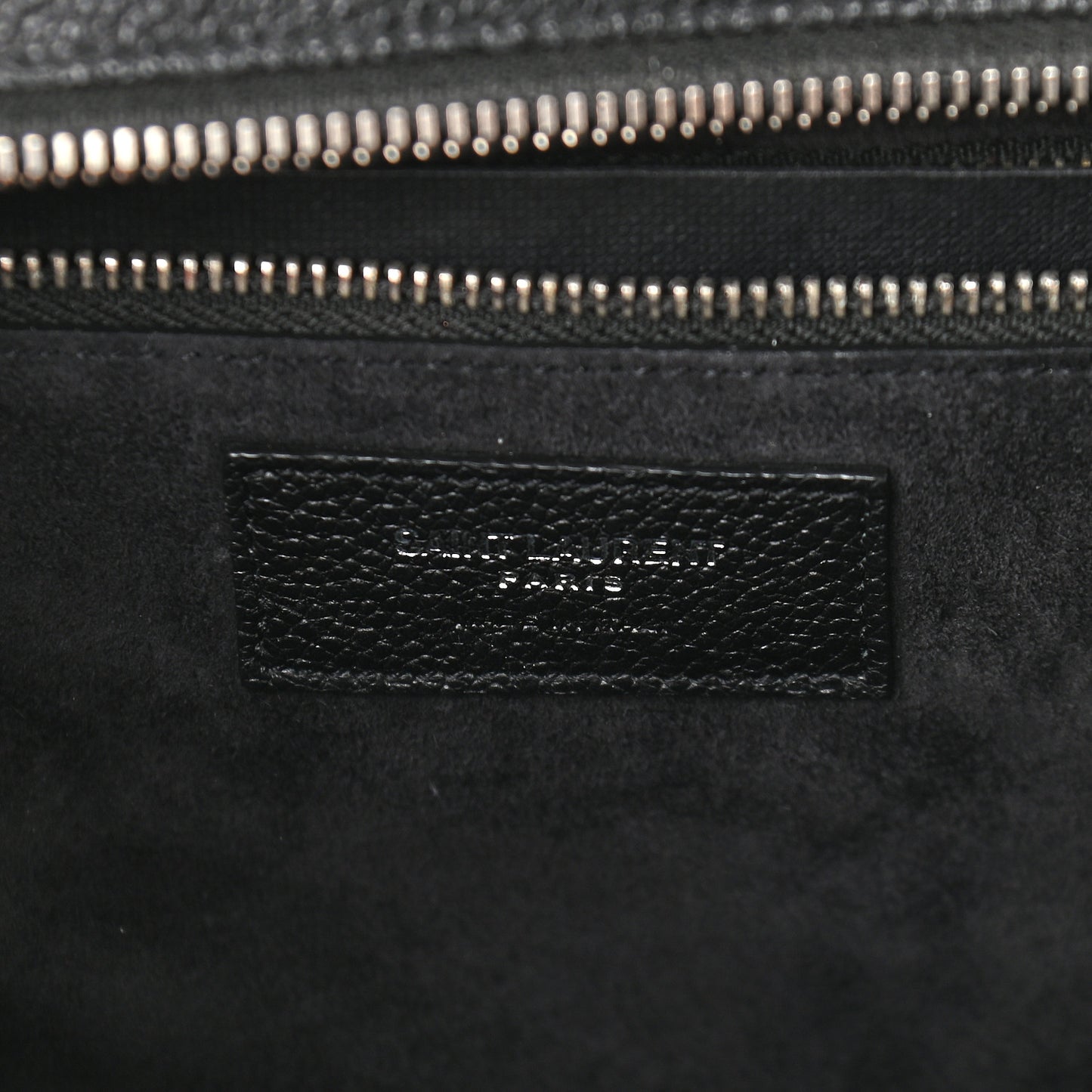 Grained Calfskin Small Cabas Rive Gauche Black