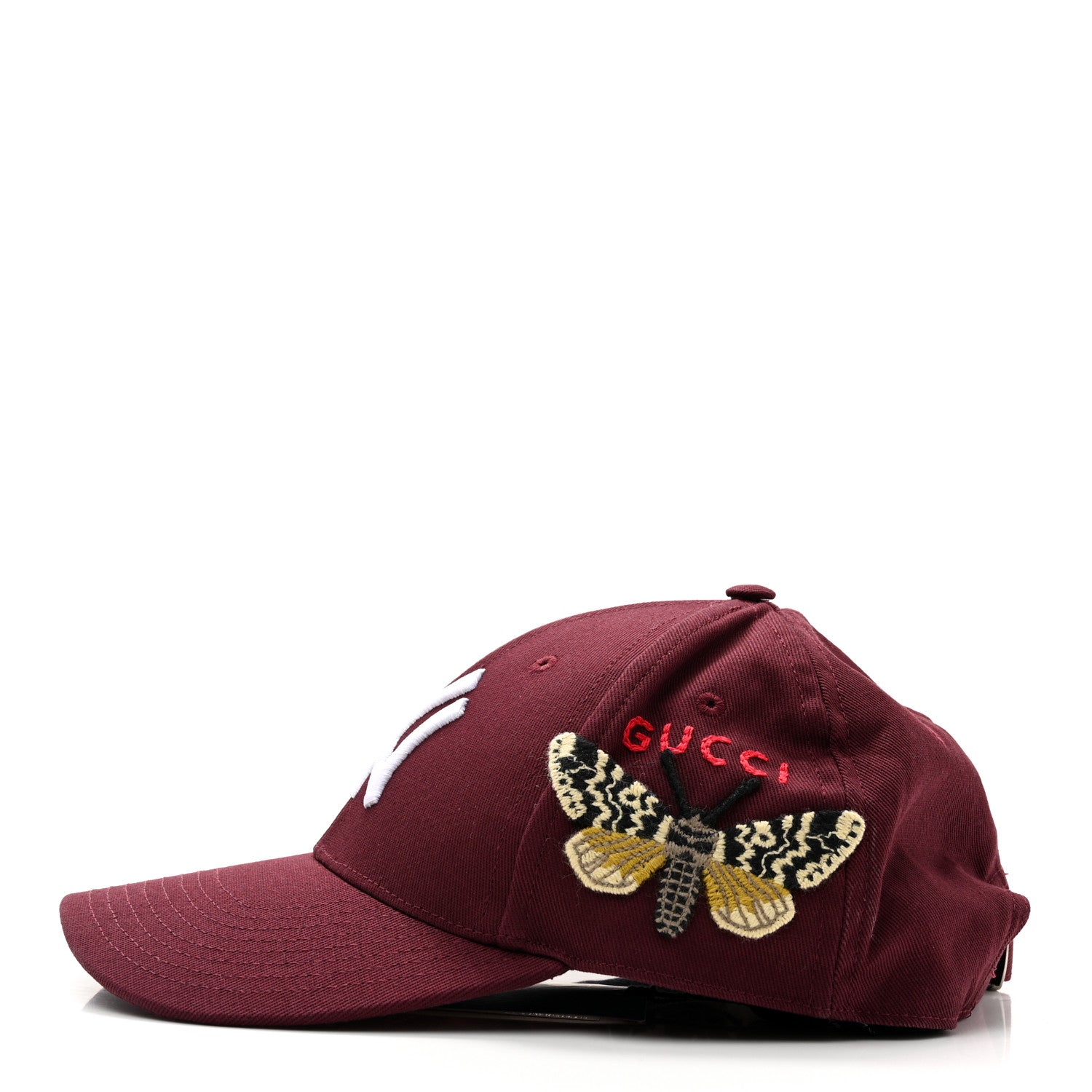Gucci X MLB Cotton NY Yankees Baseball Hat 57-61 Lacquer 4 of 11