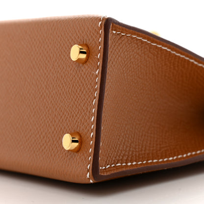 Hermes Epsom Mini Kelly Sellier 20 Gold 9 of 10