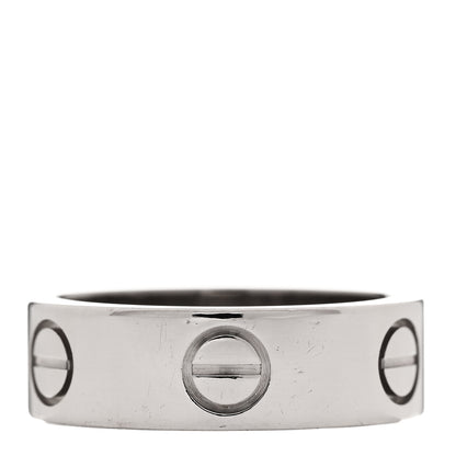 Cartier 18K White Gold 5.5mm LOVE Ring 49 5 3 of 5