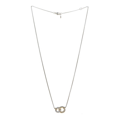 David Yurman 18K Yellow Gold Diamond Pave Extra-Small Belmont Pendant Necklace 3 of 5