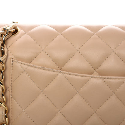 Chanel Lambskin Quilted Jumbo Double Flap Beige Clair 8 of 15