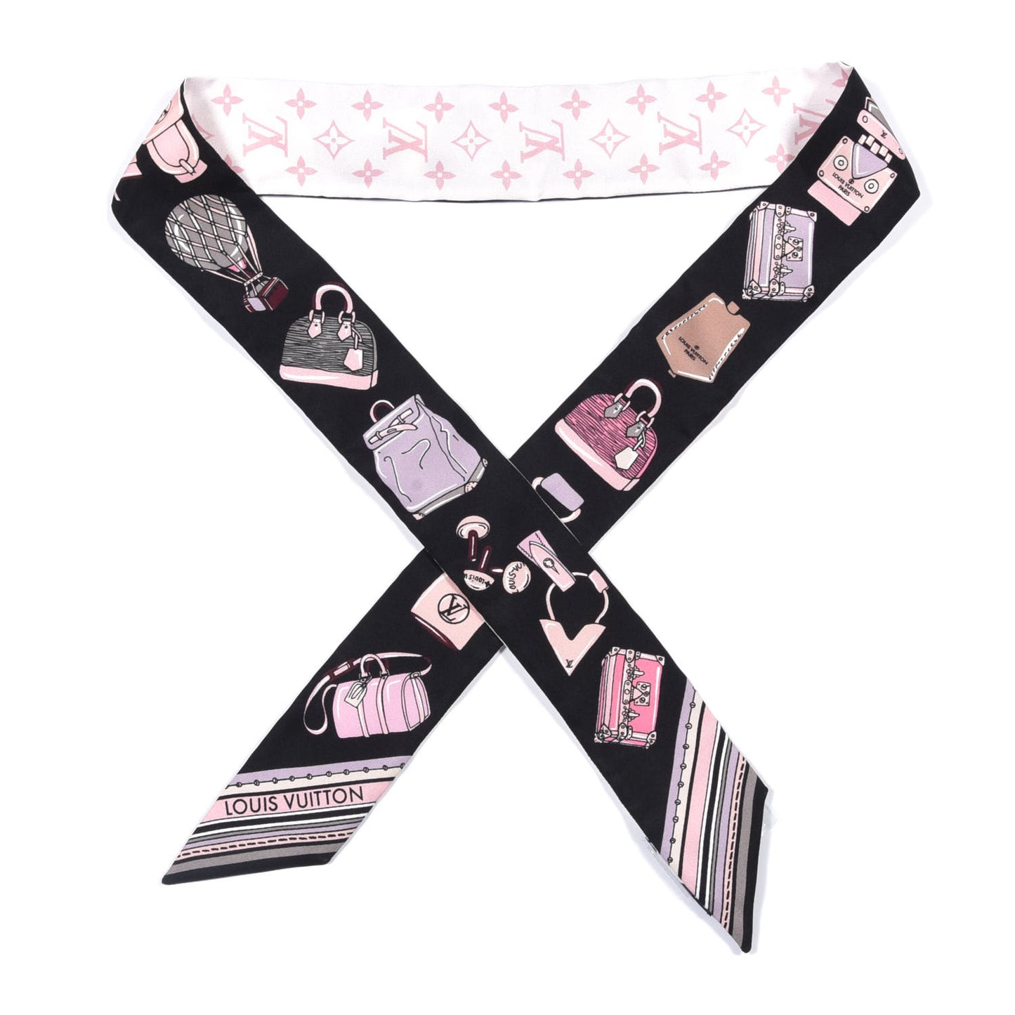 Silk Monogram Essentials LV BB Bandeau Light Pink