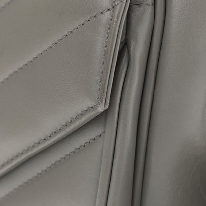 Saint Laurent Calfskin Y Quilted Monogram Loulou Shoulder Bag Pearl Grey 15 of 18