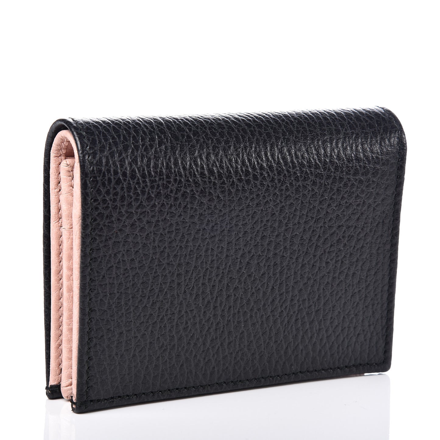 Calfskin GG Marmont Bow Card Case Black