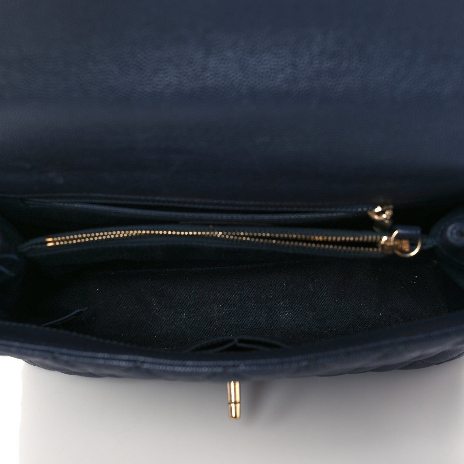 Chanel Caviar Quilted Small Coco Handle Flap Navy 4 of 12