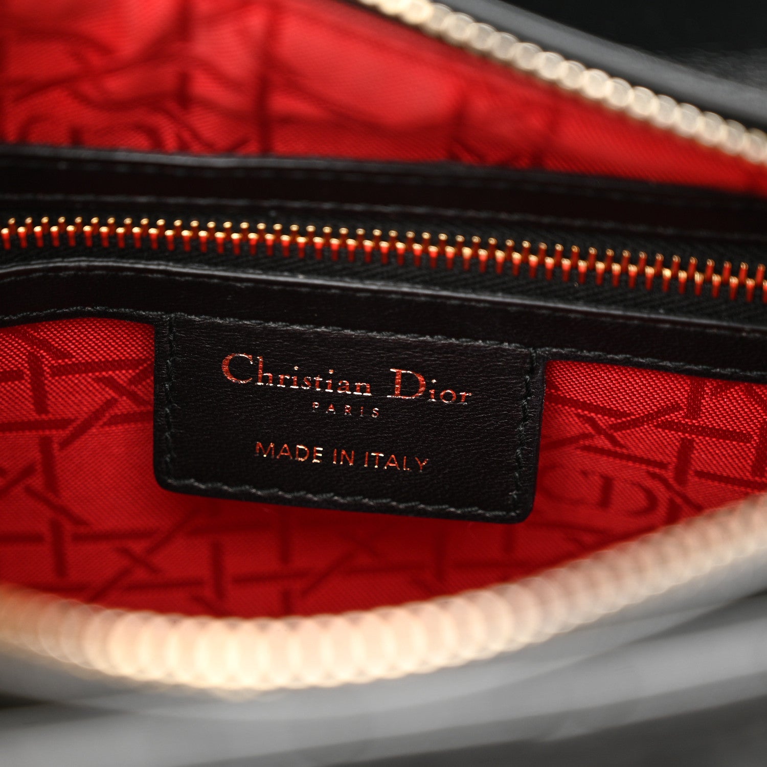 Christian Dior Lambskin Cannage Medium Lady Dior Black 6 of 10