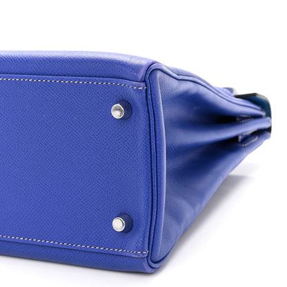 Hermes Epsom Candy Kelly Retourne 32 Bleu Electrique Mykonos 10 of 12