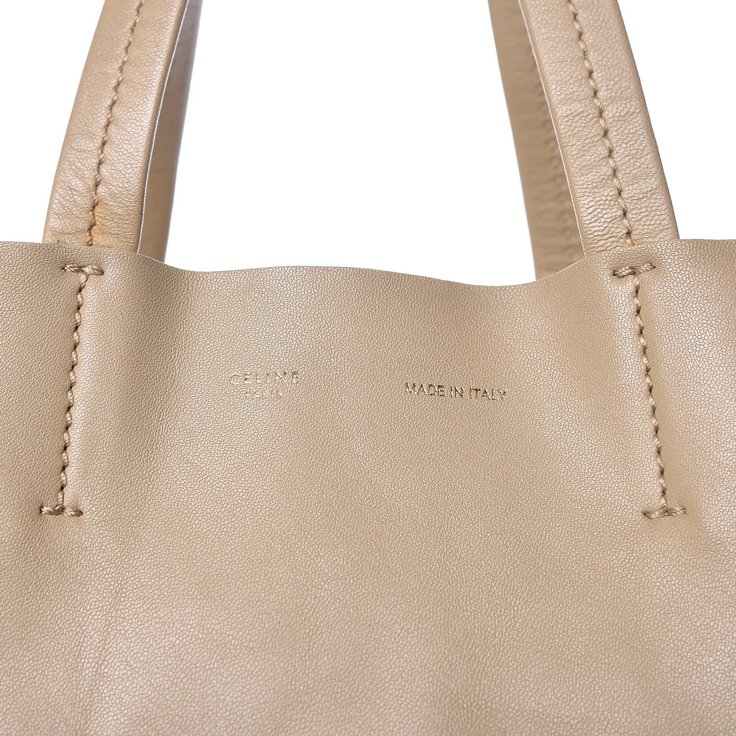 Lambskin Vertical Bi-Cabas Butter