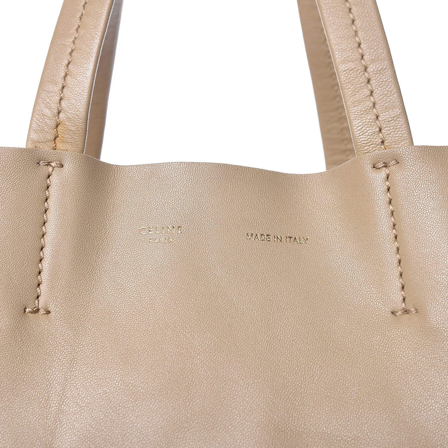 Celine Lambskin Vertical Bi-Cabas Butter 7 of 13