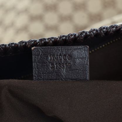 Gucci Monogram Large Horsebit Chain Hobo Dark Brown 6 of 7