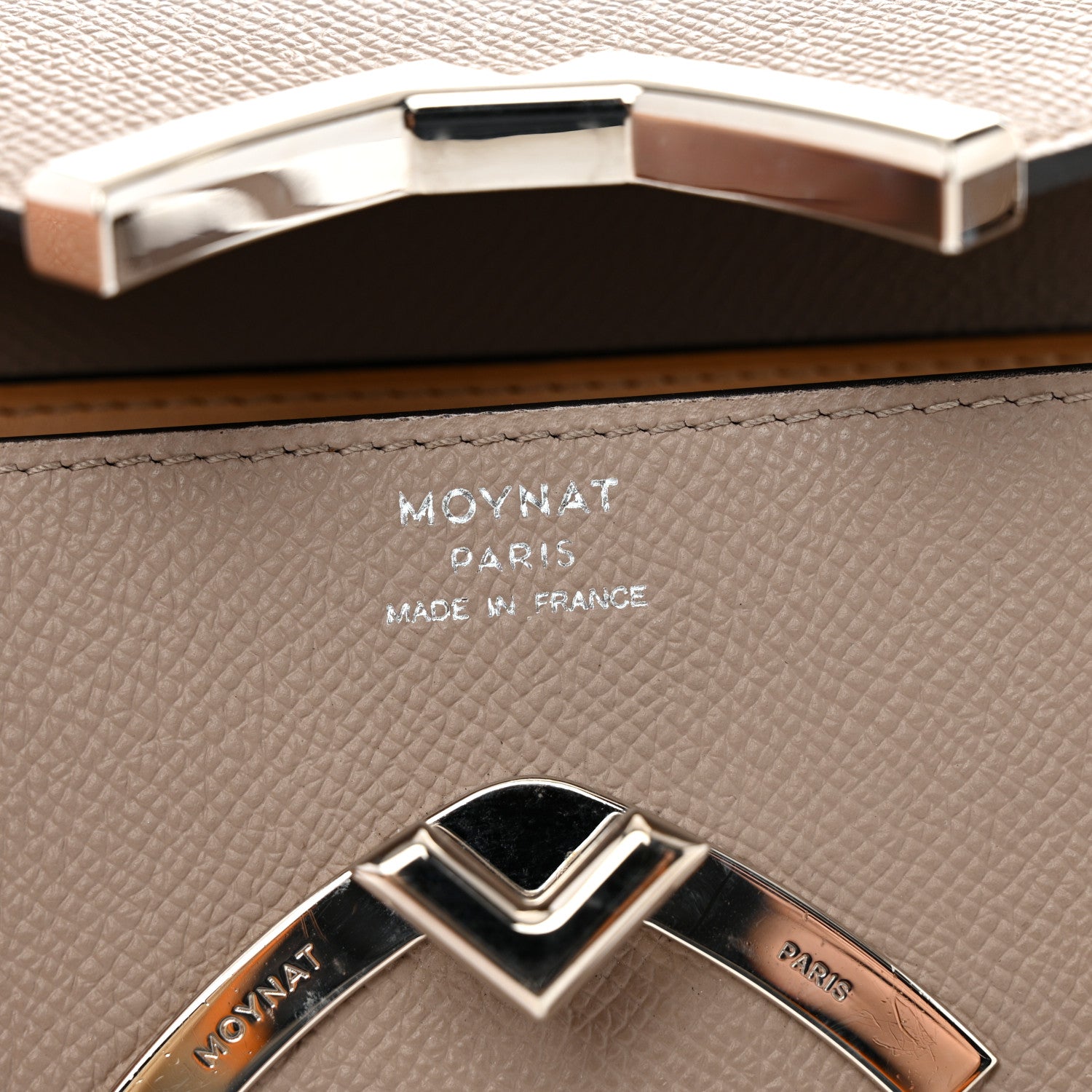 Moynat Taurillon Gabrielle Reporter Shoulder Bag Tourterelle 6 of 13