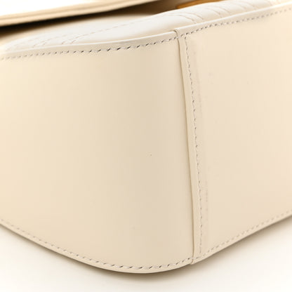 Gucci Calfskin Matelasse Mini GG Marmont Top Handle Shoulder Bag White 9 of 11