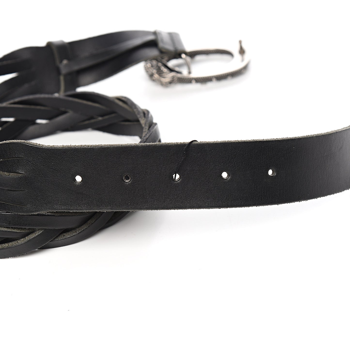Calfskin Braided Dionysus Belt 95 38 Black