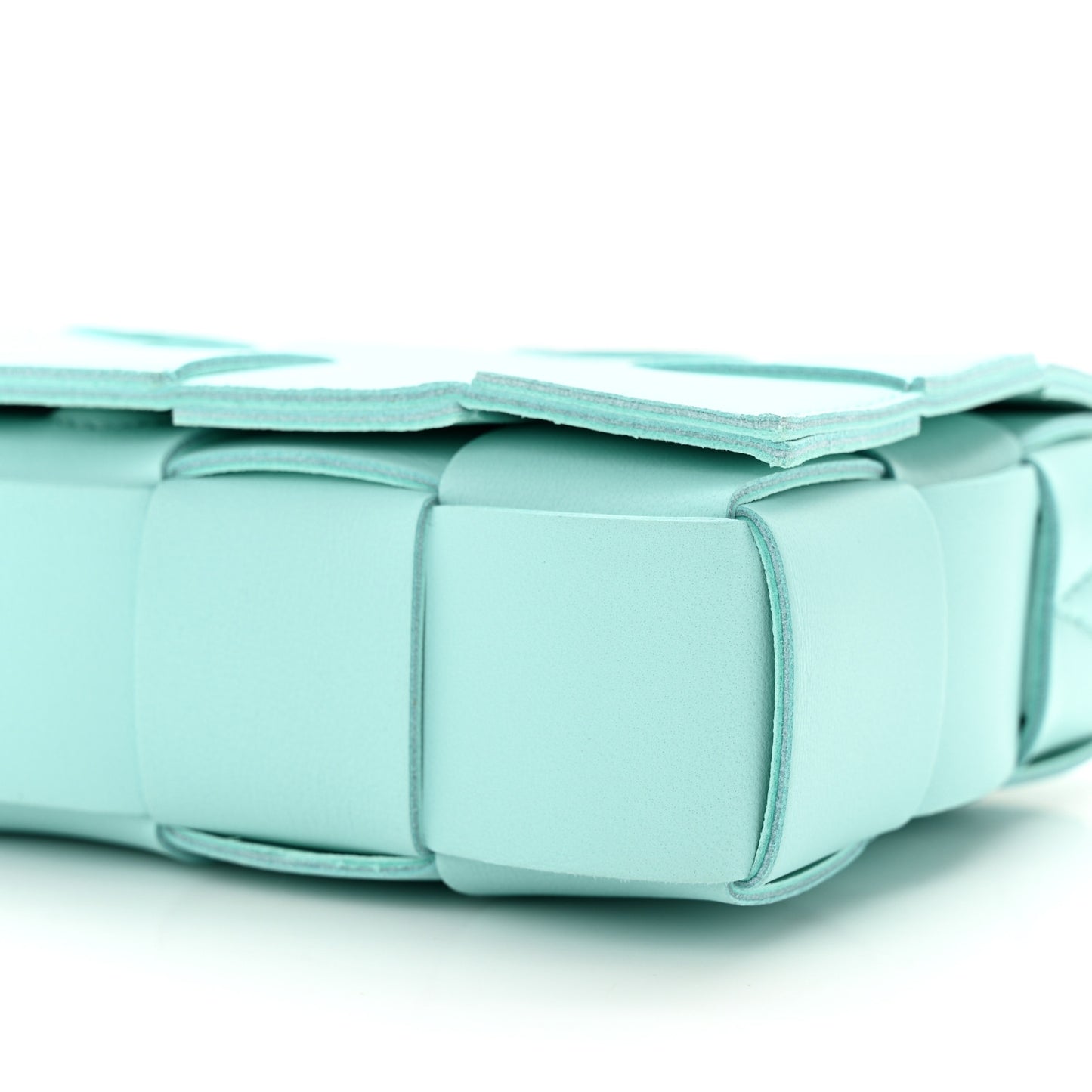 Lambskin Maxi Intrecciato Small Cassette Crossbody Bag Celadon