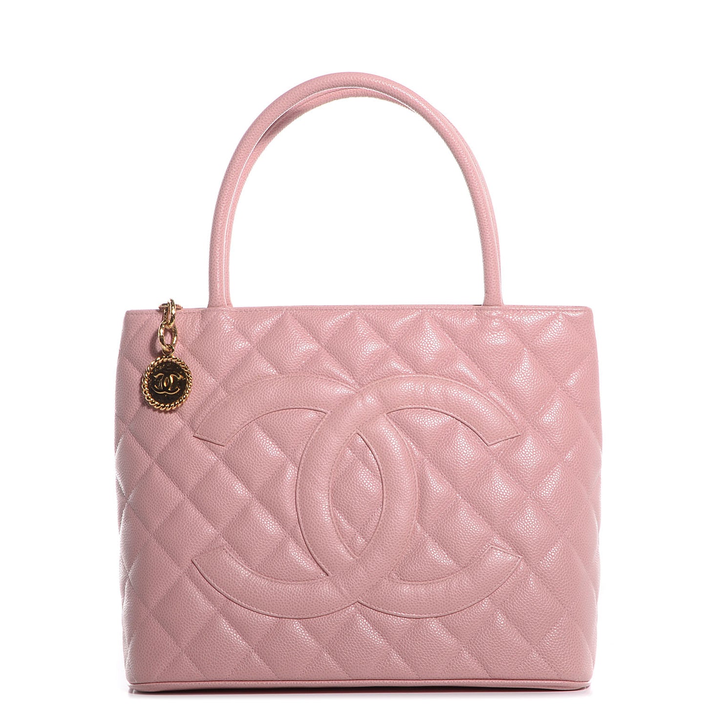 Caviar Medallion CC Tote Light Pink