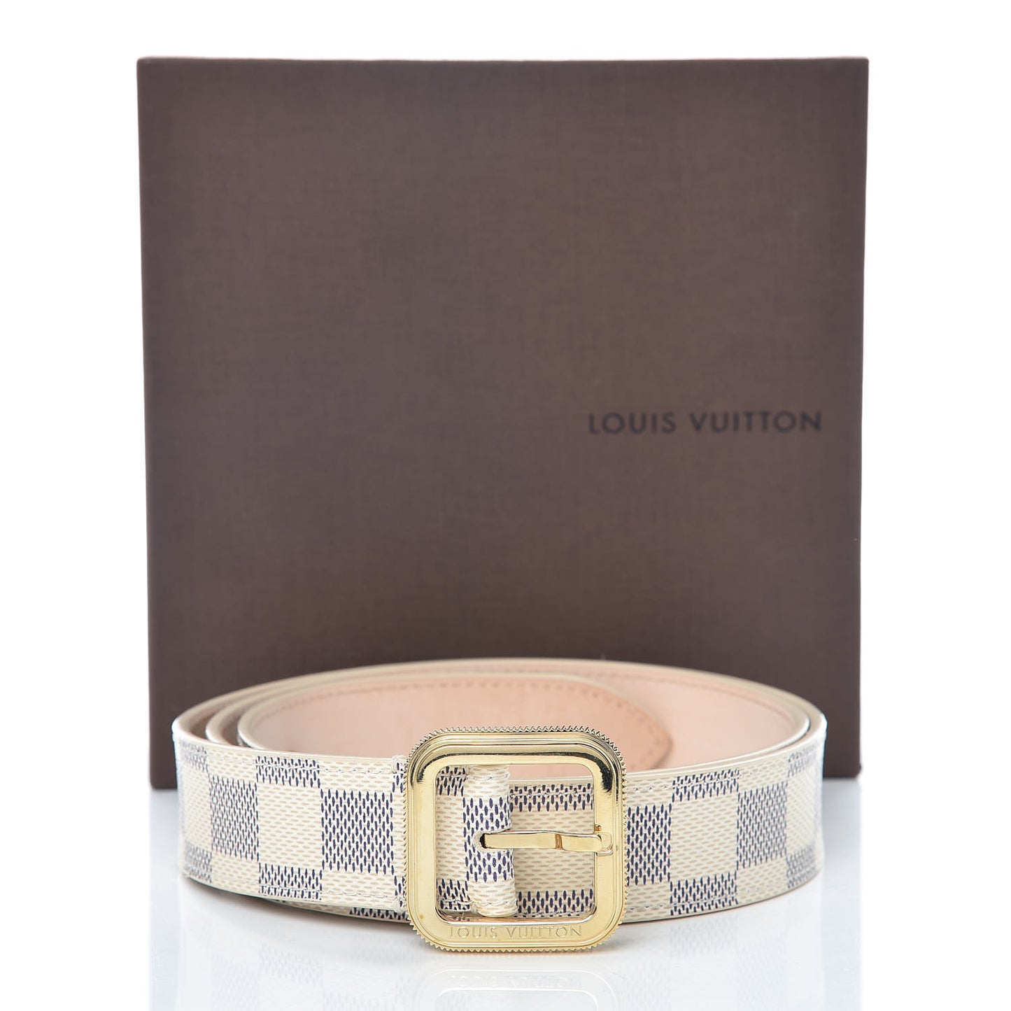 Damier Azur 30mm Tresor Belt 90 36