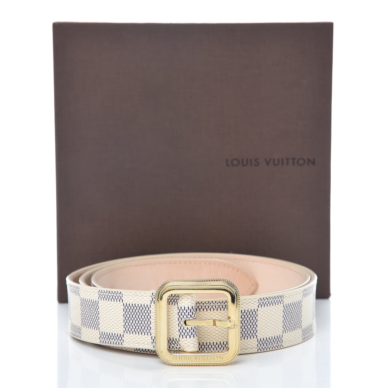 Louis Vuitton Damier Azur 30mm Tresor Belt 90 36 10 of 10