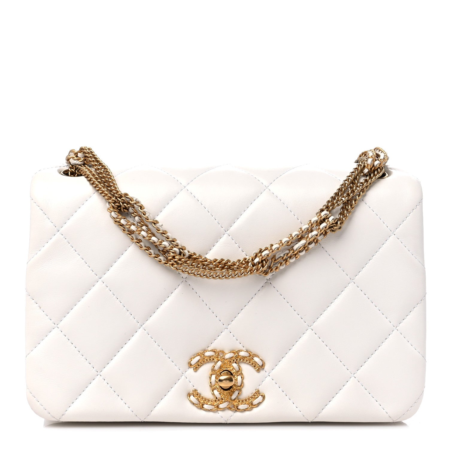 Chanel Lambskin Quilted Small Flap Bag White 1 of 9