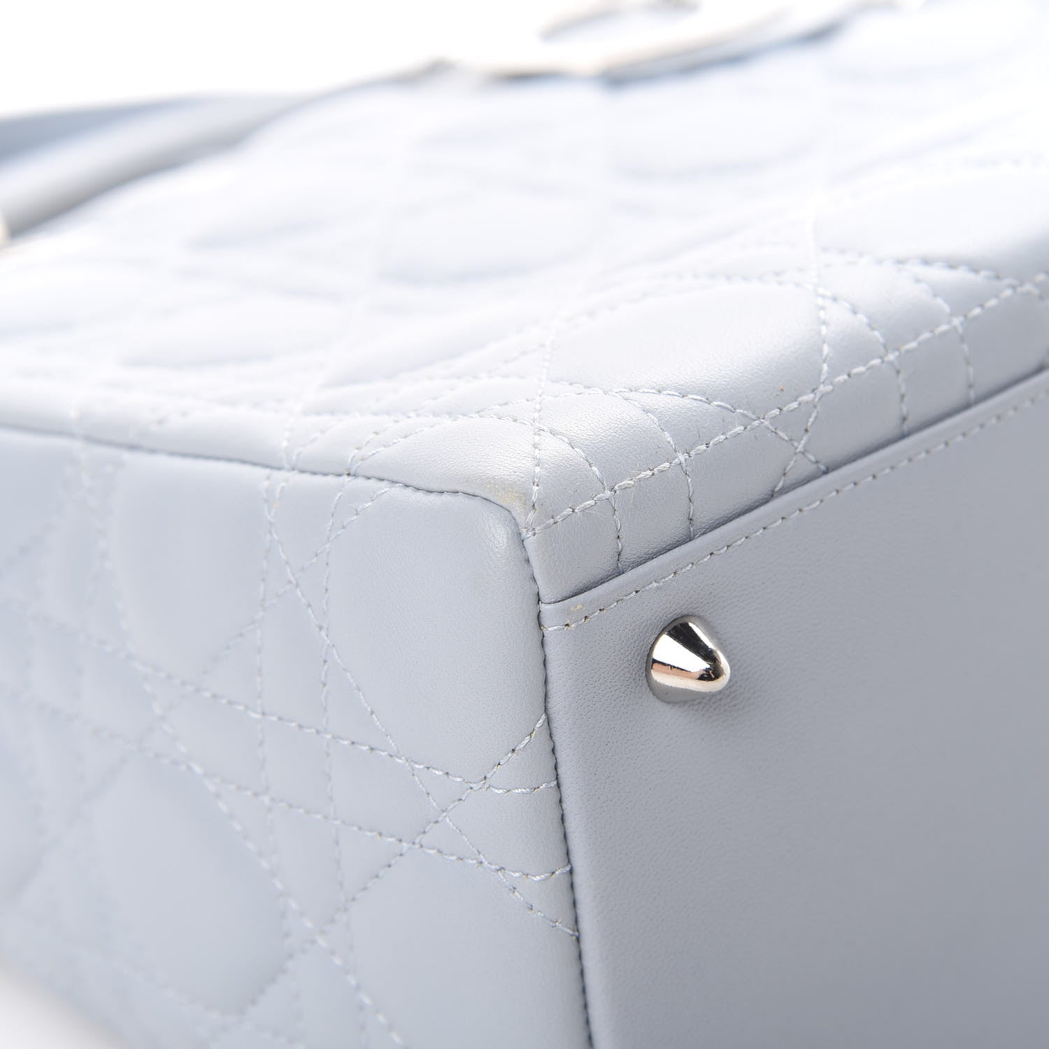 Christian Dior Lambskin Cannage Medium Lady Dior Light Blue 8 of 12