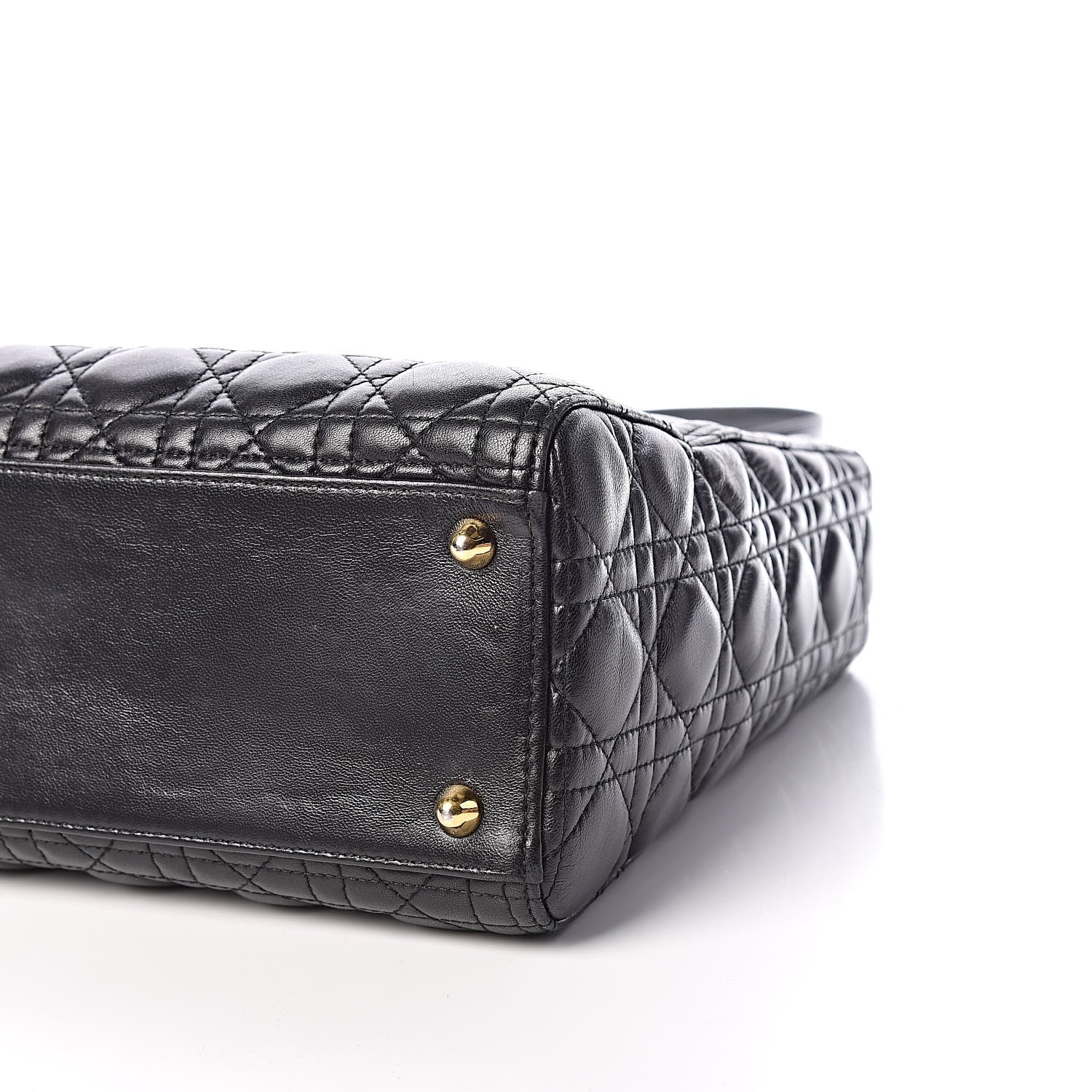 Christian Dior Lambskin Cannage Large Lady Dior Black 6 of 17