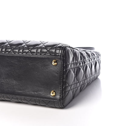 Christian Dior Lambskin Cannage Large Lady Dior Black 6 of 17