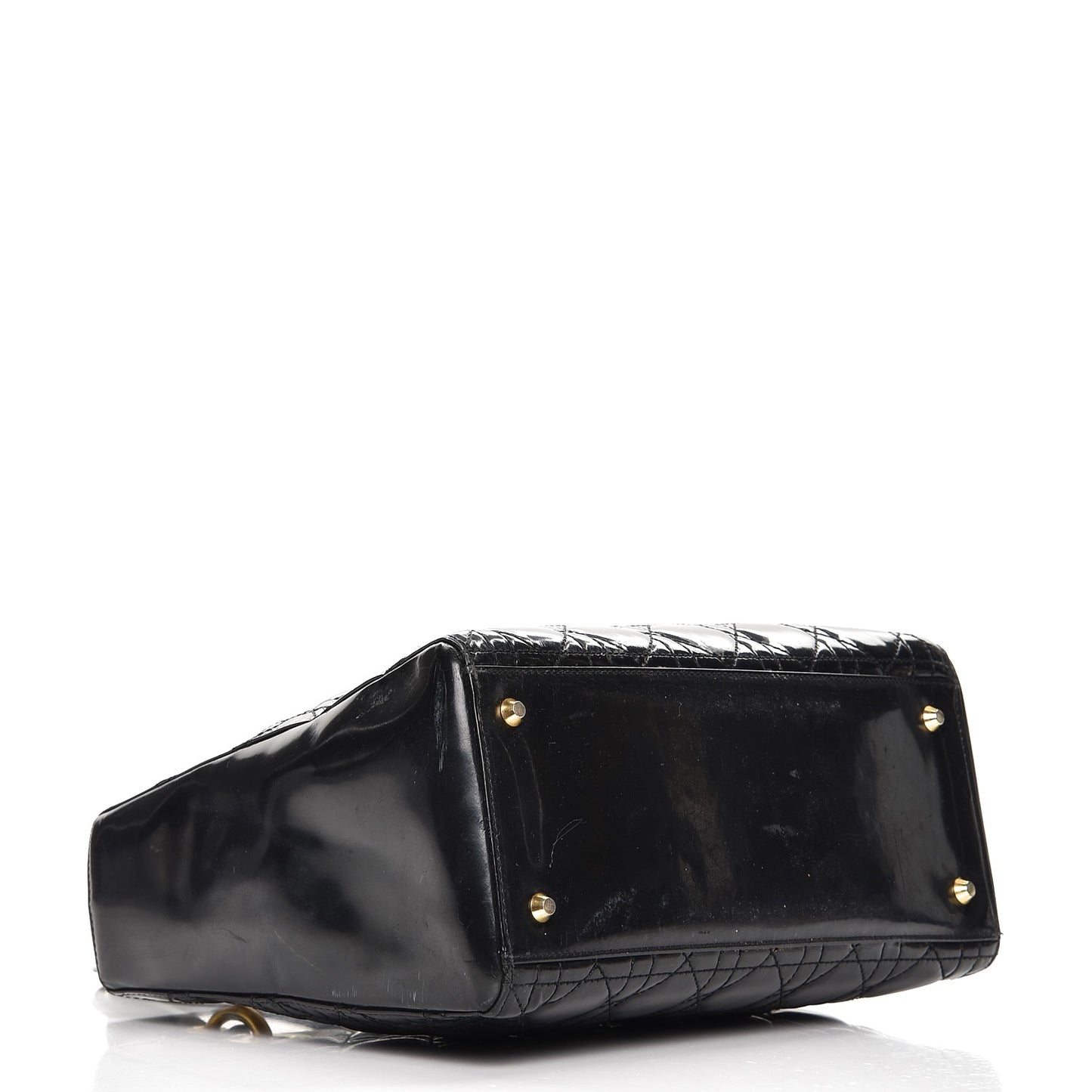 Patent Cannage Medium Lady Dior Black