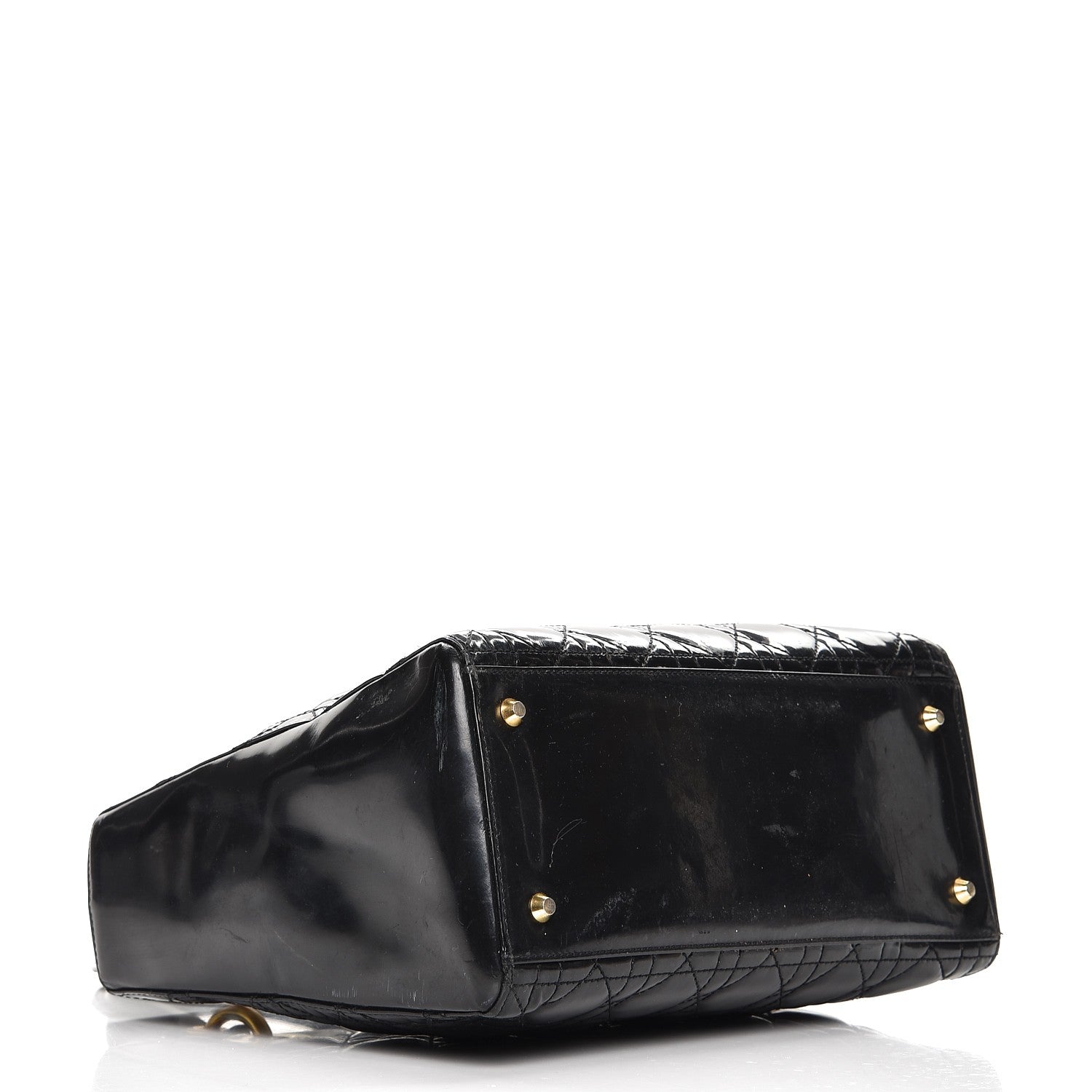 Christian Dior Patent Cannage Medium Lady Dior Black 4 of 12