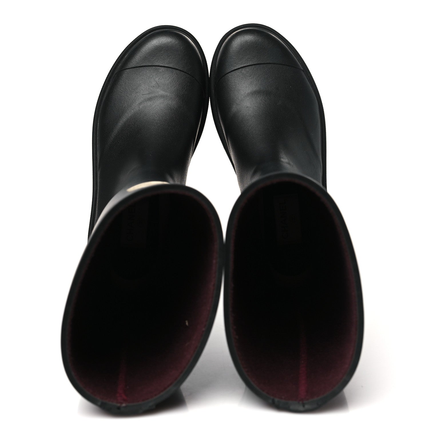 Chanel Caoutchouk CC High Boots 38 Black 2 of 10