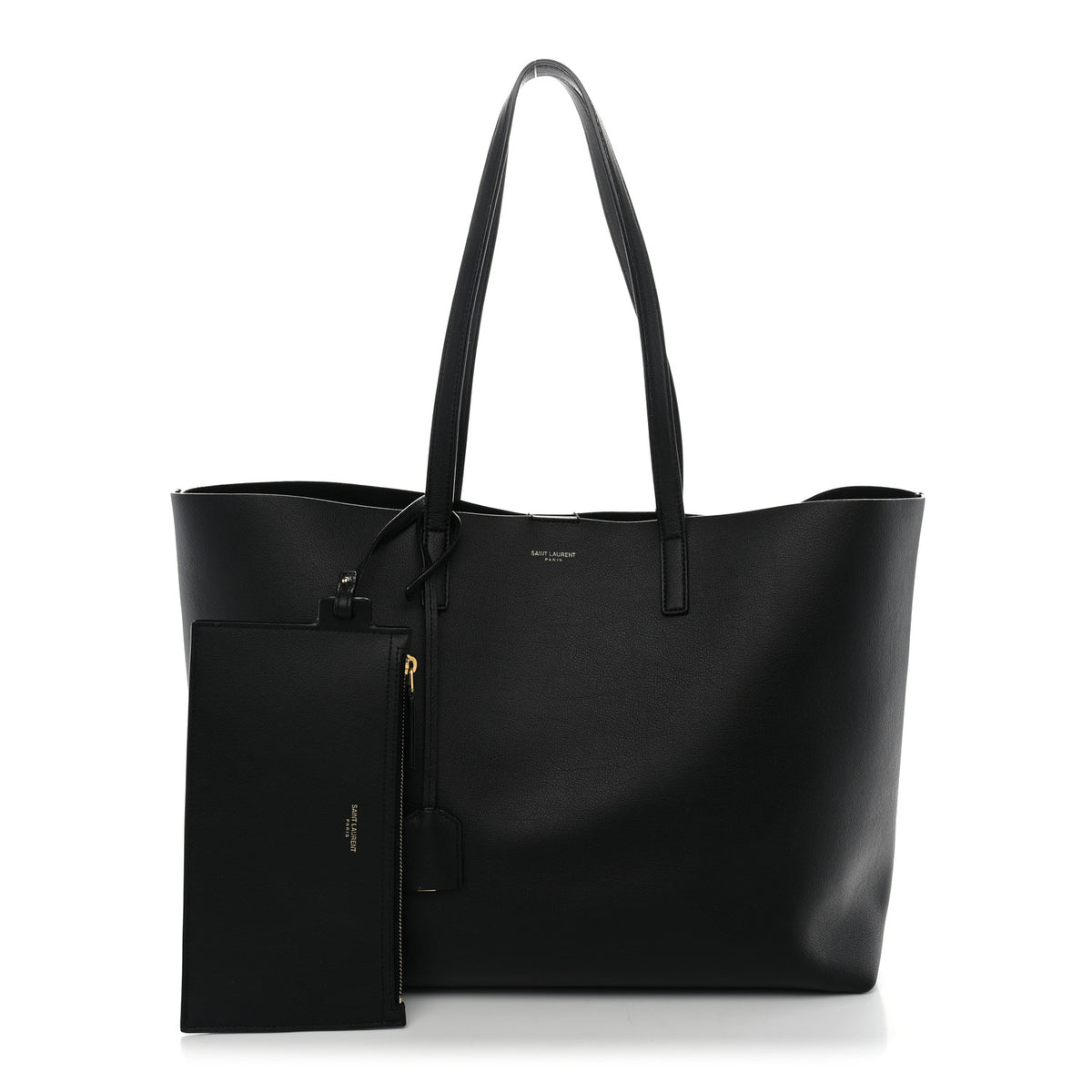 Saint Laurent Calfskin Large Shopping Tote Black 2 of 13