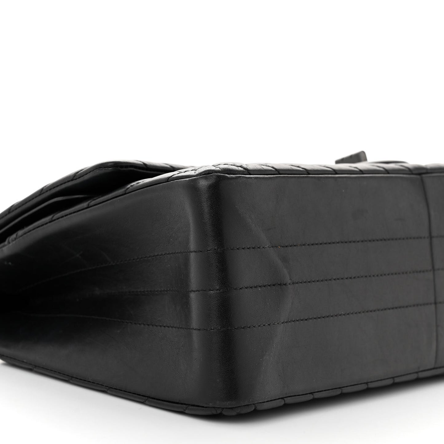 Aged Calfskin Chevron Quilted 2.55 Reissue 227 Flap So Black