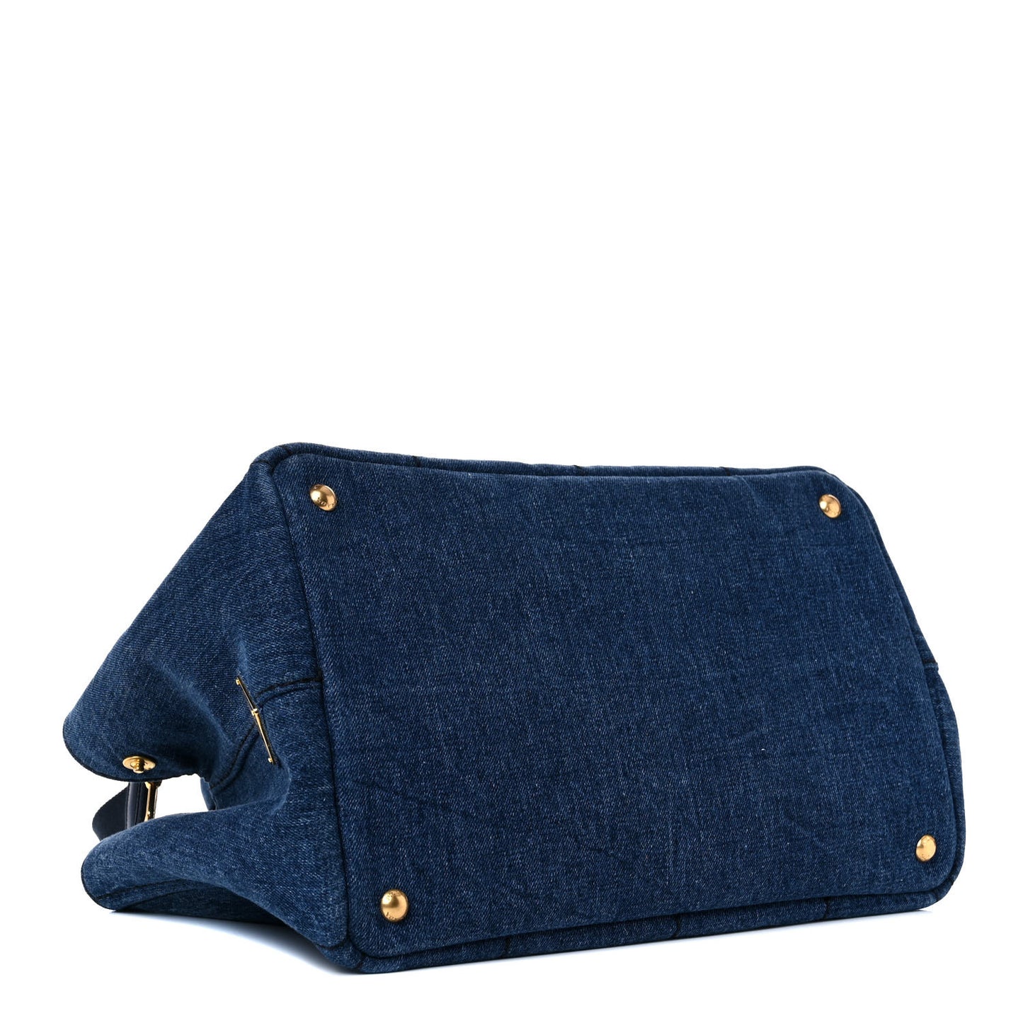 Denim Logo Tote Bleu
