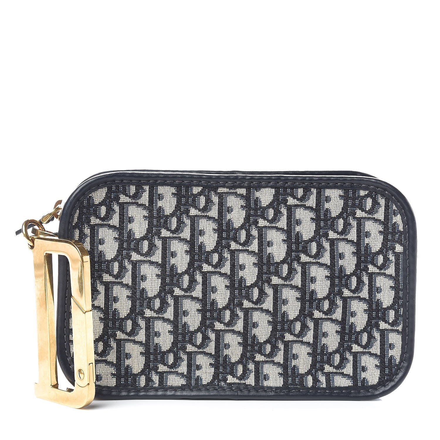 Christian Dior Oblique Diorquake Clutch Blue 1 of 10
