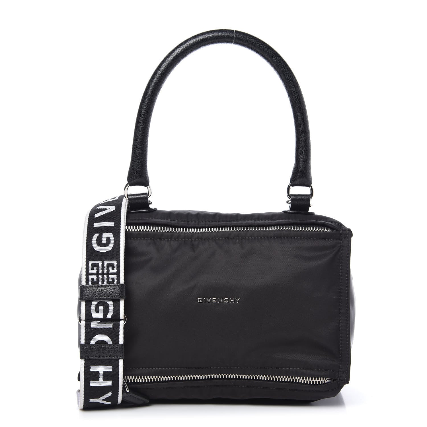 Givenchy Nylon Small Pandora Logo Strap Black 1 of 12