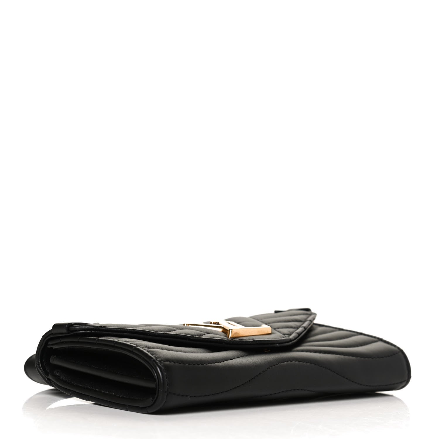 Louis Vuitton Calfskin New Wave Long Wallet Black 5 of 11