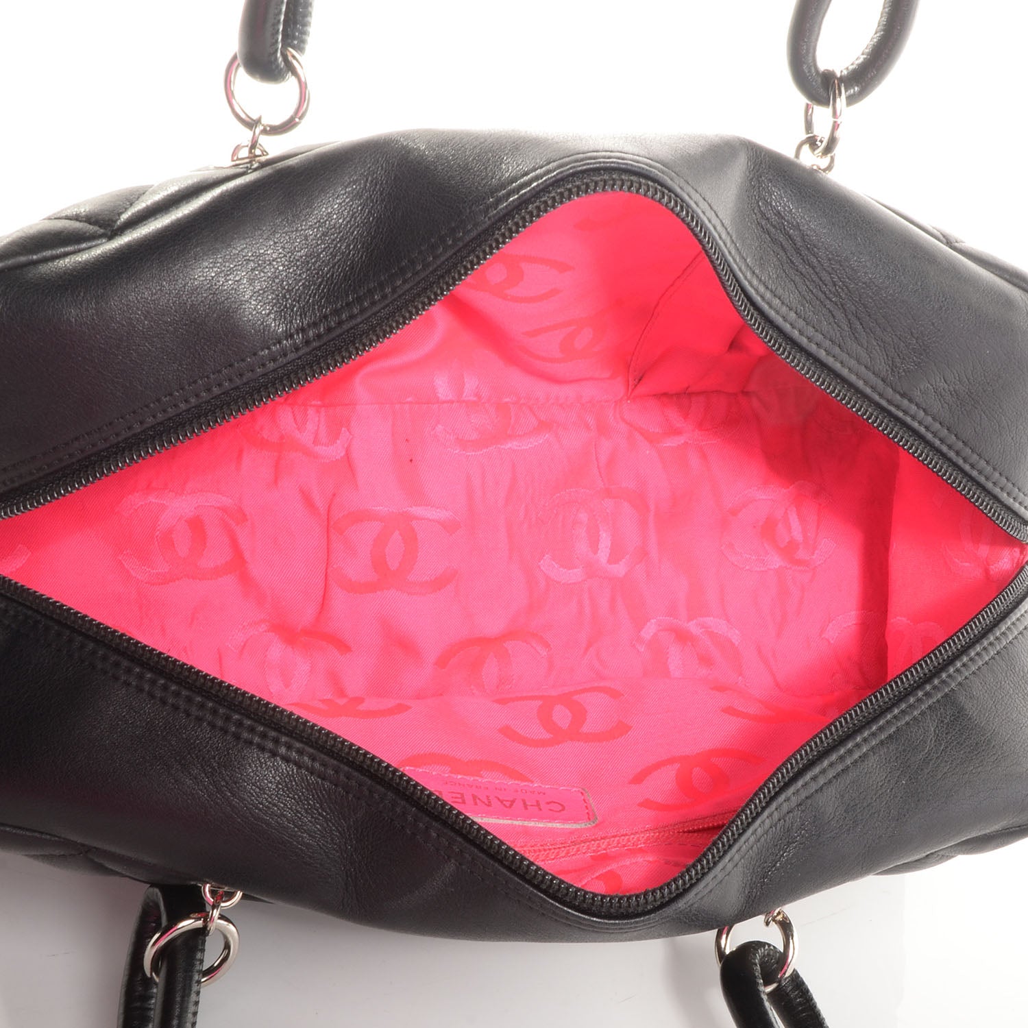 Chanel Calfskin Quilted Large Cambon Bowler Black 6 of 9