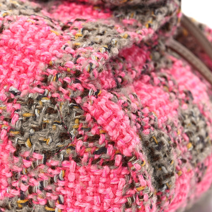 Chanel Wool Tweed Elegant Backpack Pink Brown 9 of 9